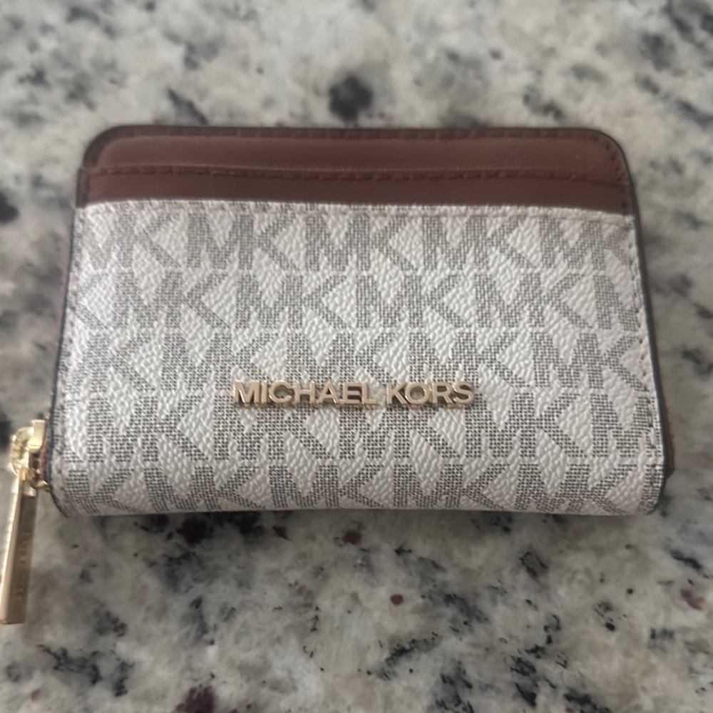 Michael Kors Brown and Cream Wallet